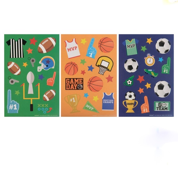 Sports Champ Stickers, Kids Crafts, Paper Color Stickers, Invitation Cards, Play - Picture 1 of 6
